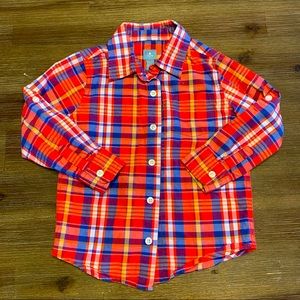 🟡EUC🟡 GAP Plaid Button Down Shirt - Kids Size 4